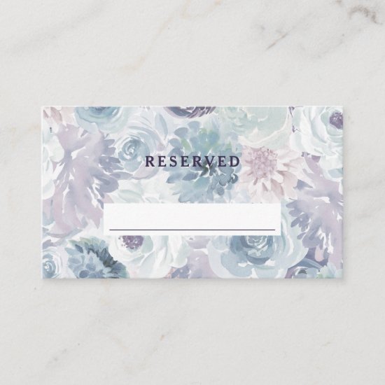 Annabelle Vintage Blue Reserved Seating Wedding Place Card