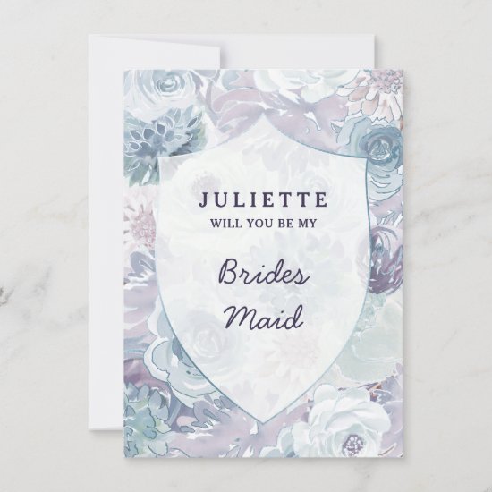 Annabelle Vintage Crest Bridesmaid Proposal Card
