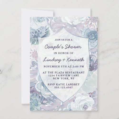 Annabelle Vintage Crest Couples Wedding Shower Invitation