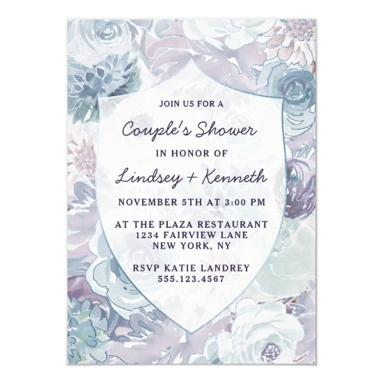 Annabelle Vintage Crest Couple's Wedding Shower Invitation