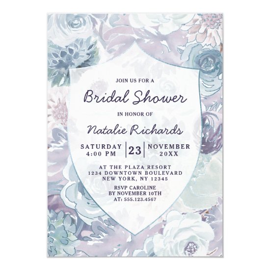 Annabelle Vintage Crest Wedding Bridal Shower Invitation