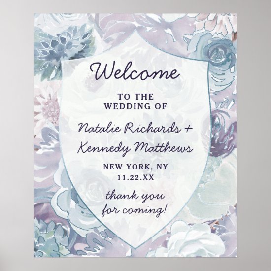 Annabelle Vintage Crest Wedding Welcome Sign