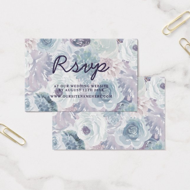 Annabelle Vintage Floral Website RSVP Insert Cards (Office)