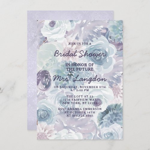 Annabelle Vintage Floral Wedding Bridal Shower Invitation