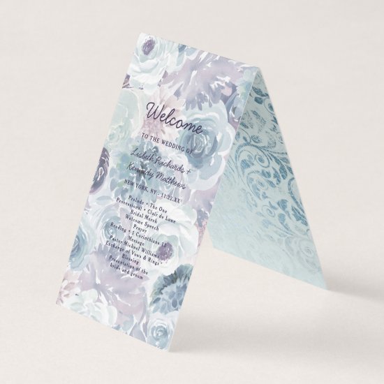 Annabelle Vintage Floral Wedding Ceremony Program
