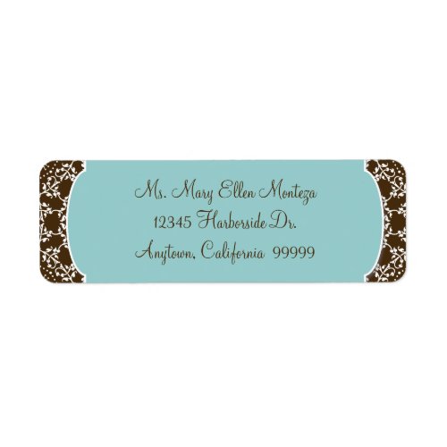 AnnaLiese Damask _ Blue Matching  Labels