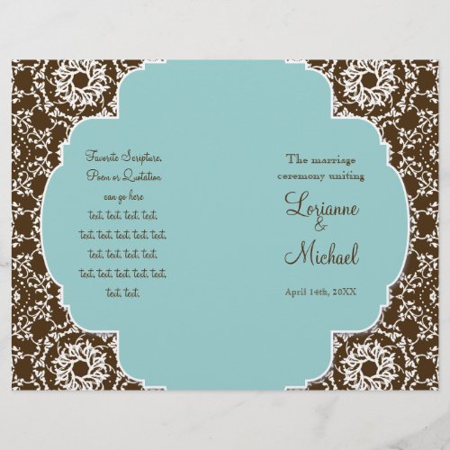 AnnaLiese Damask _ Formal Wedding Program