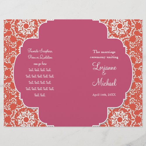 AnnaLiese Damask _ Formal Wedding Program