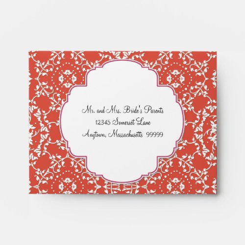 AnnaLiese Damask _ Matching RSVP Envelopes