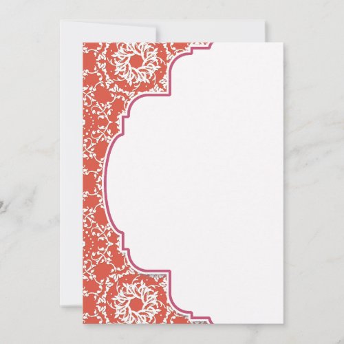 AnnaLiese Damask _ Tangerine n Watermelon Invite