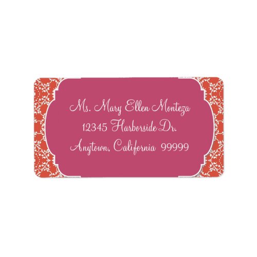 AnnaLiese Damask _ Tangerine n Watermelon Labels