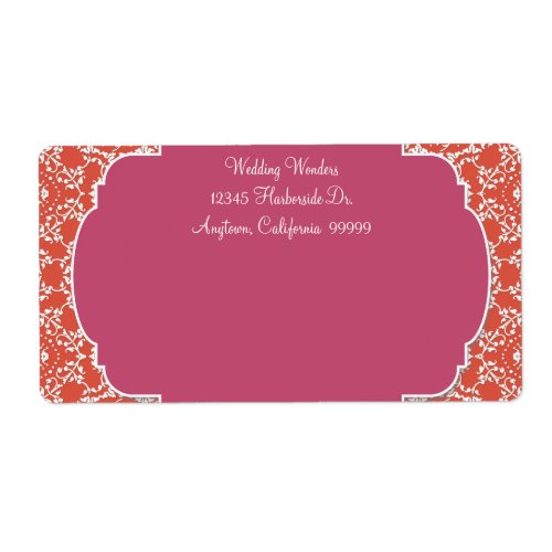 AnnaLiese Damask _ Tangerine n Watermelon Labels