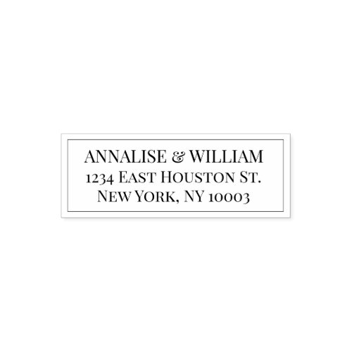 Annalise Elegant Simple Minimalist Return Address Self_inking Stamp