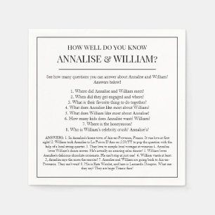 Annalise What Do You Know Fun Wedding Cocktail Napkins