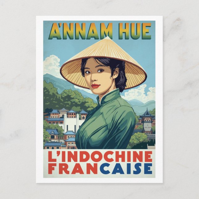 Annam Hue Vietnam Vintage Indochine Travel Postcard (Front)