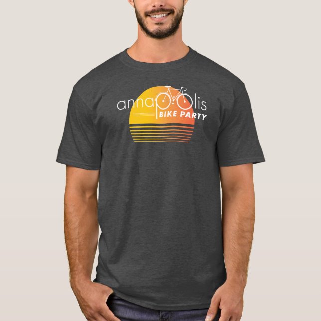 Annapolis Bike Party Sunset T-Shirt (Front)