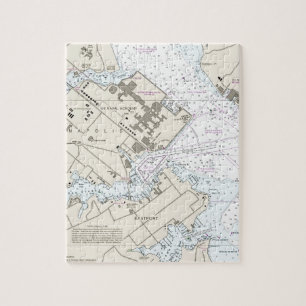 Annapolis Harbor Chart Jigsaw Puzzle
