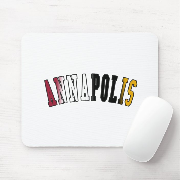 Annapolis in Maryland State Flag Colors Mouse Pad