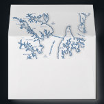 Annapolis Kent Island Wedding Map White Envelope<br><div class="desc">Quick and Easy ordering! Elegant white Annapolis and Kent Island wedding envelopes with a navy blue map of the Chesapeake Bay on the inside of the envelopes. Address them with a navy blue, silver, or gold gel pen or order matching wedding address labels from my shop. - This elegant Annapolis...</div>