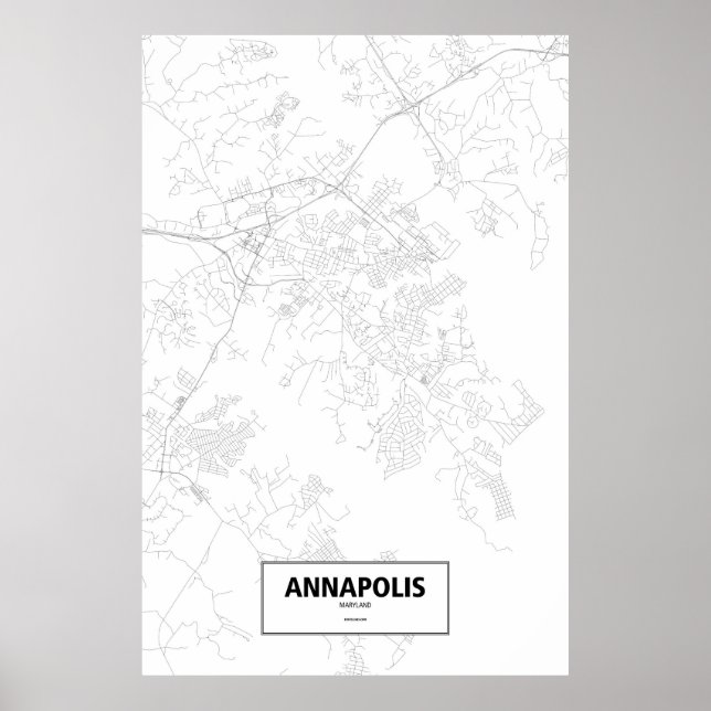 Annapolis, Maryland (black on white) Poster (Front)