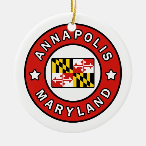 Annapolis Maryland Ceramic Ornament