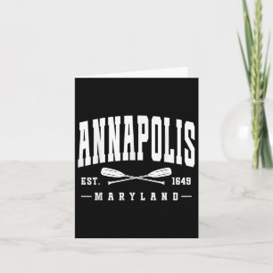 Annapolis Maryland Est. 1649 Crossed Oars Sailing Card