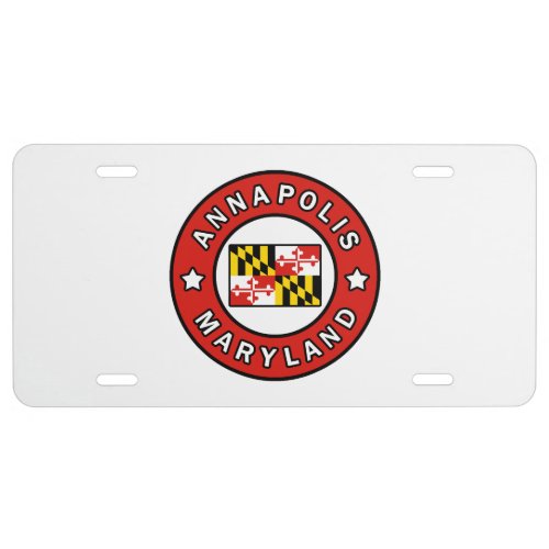 Annapolis Maryland License Plate