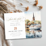 Annapolis Maryland MD Sea Watercolor Save The Date Invitation<br><div class="desc">If you need any further customization please feel free to email me on yellowfebstudio@gmail.com. or message via Zazzle.</div>
