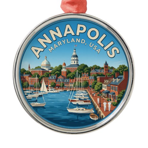 Annapolis Maryland Metal Ornament