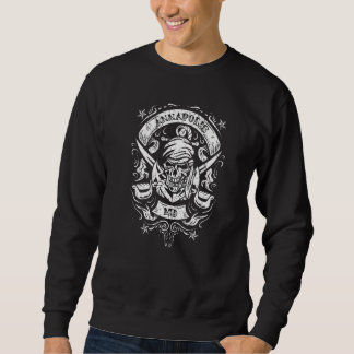 Annapolis Maryland Pirate Skull and Crossed Swords Sweatshirt