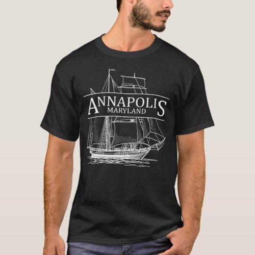 Annapolis Maryland Sailing Capital of The World  T_Shirt