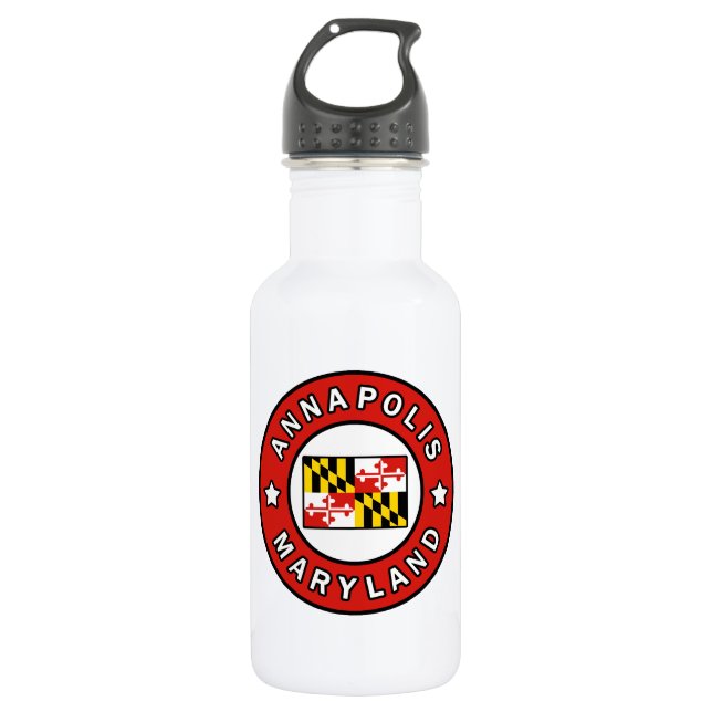 Annapolis Maryland Stainless Steel Water Bottle (Front)
