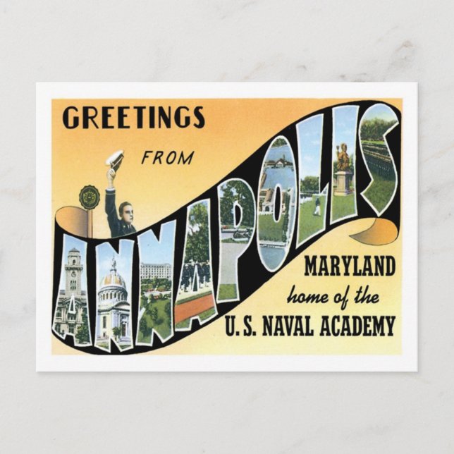 Annapolis Maryland Travel America US City Postcard (Front)