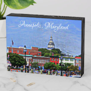 Annapolis, Maryland Wooden Box Sign