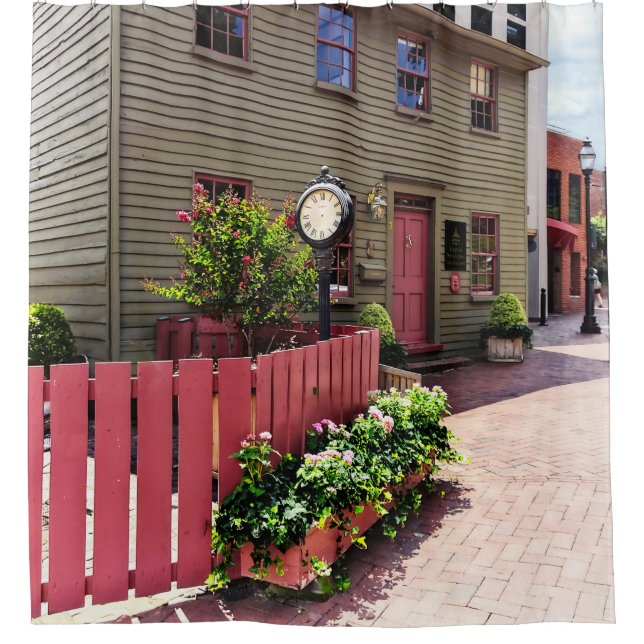 Annapolis MD - Clock by One State Circle Shower Curtain (Front)