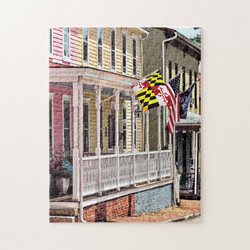 Annapolis MD _ Flags Along East Street Jigsaw Puzzle