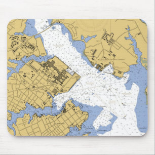 Annapolis MD Nautical Harbor Chart Mousepad