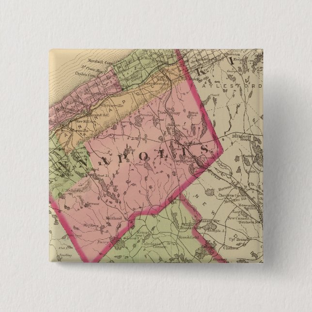 Annapolis, Queens counties, NS Pinback Button (Front)