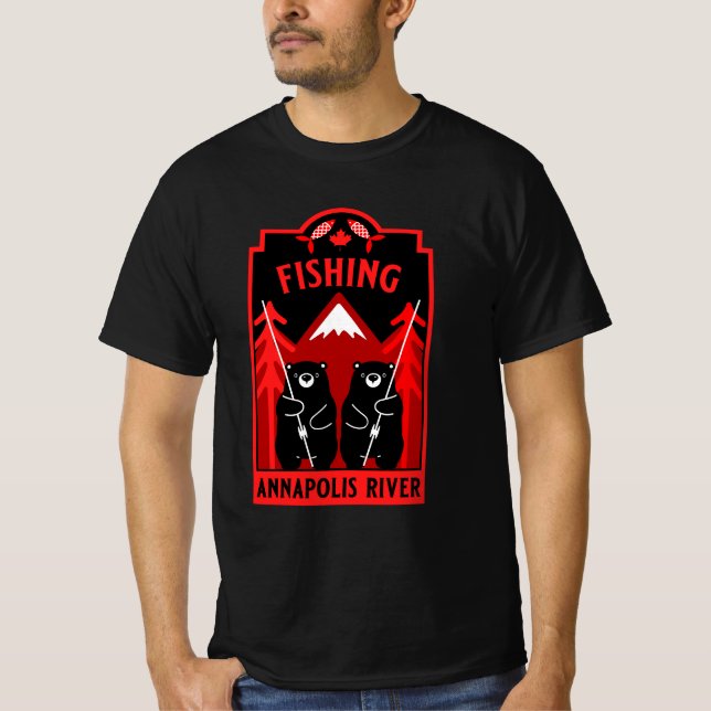 Annapolis River Fishing Canada T-Shirt (Front)