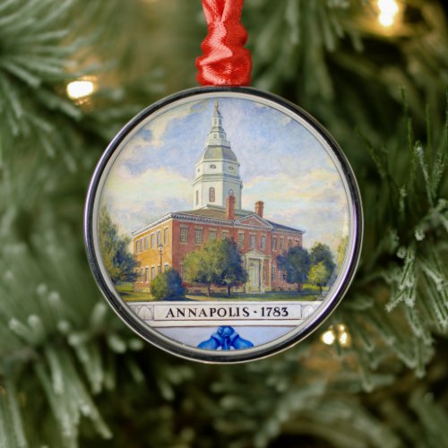 Annapolis State House Metal Ornament