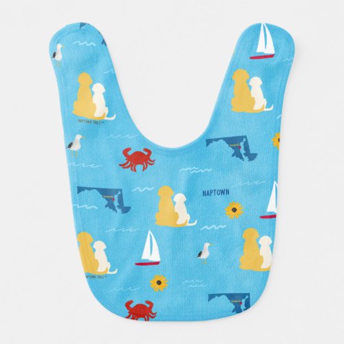 Annapolis Summer Pups Baby Bib