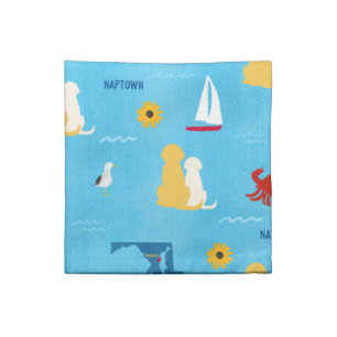 Annapolis Summertime Pup Cloth Napkin