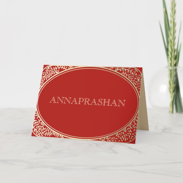 Annaprashan First Rice Ceremony Invitation (Front)