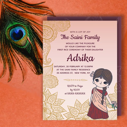 Annaprashan First Rice Ceremony Invitation