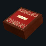 Annaprashan Name Gift Box<br><div class="desc">This elegant red and gold personalized gift box is the perfect keepsake for your baby's Annaprashan ceremony. Featuring a traditional Indian vine pattern with the baby’s name framed in gold, it’s ideal for storing jewelry, mementos, or ritual items. A meaningful and luxurious gift for a rice feeding celebration.</div>