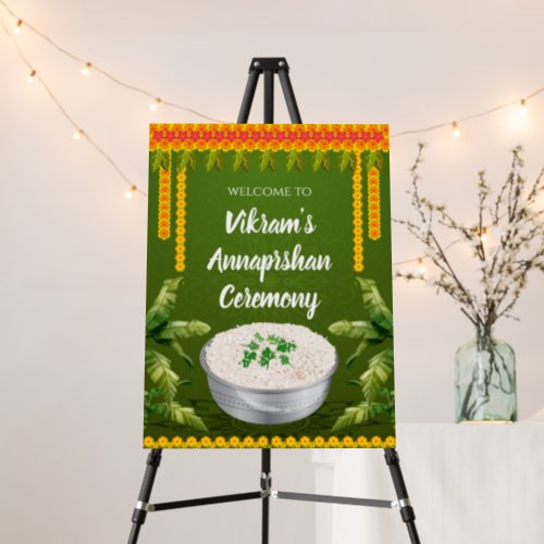Annaprashan welcome sign  Rice ceremony sign