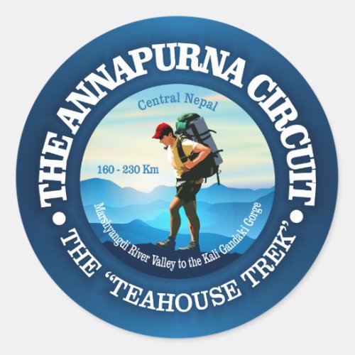 Annapurna Circuit Classic Round Sticker