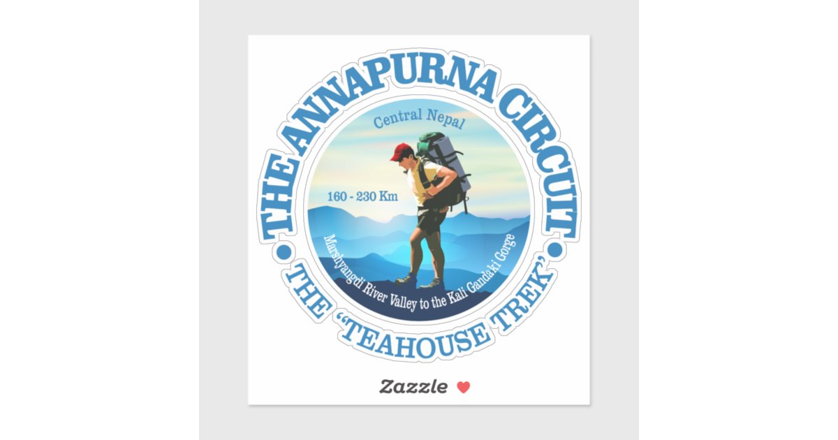 Annapurna Circuit (Hiker C) Sticker | Zazzle