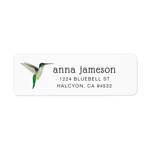 Annas Hummingbird Address Label
