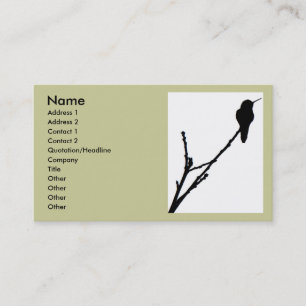 Anna's Hummingbird Business Card